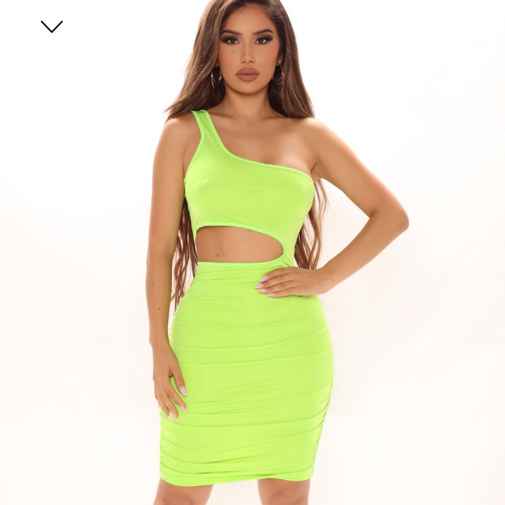 Ruched off the shoulder dress